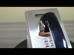 Điện thoại chống phá hoại bằng thép không gỉ chống nước có màn hình LCD