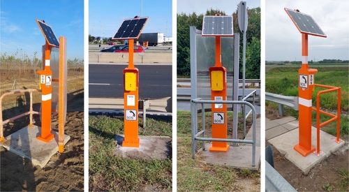 Blog công ty mới nhất về Điện thoại khẩn cấp 4G chạy bằng năng lượng mặt trời: Tăng cường an toàn trên đường cao tốc M7 của Hungary