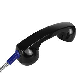ABS Material Corded Phone Handset / Basic Telephone Handset With Armored Cord