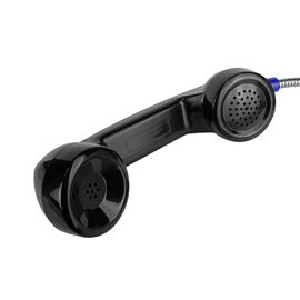 ABS Material Corded Phone Handset / Basic Telephone Handset With Armored Cord
