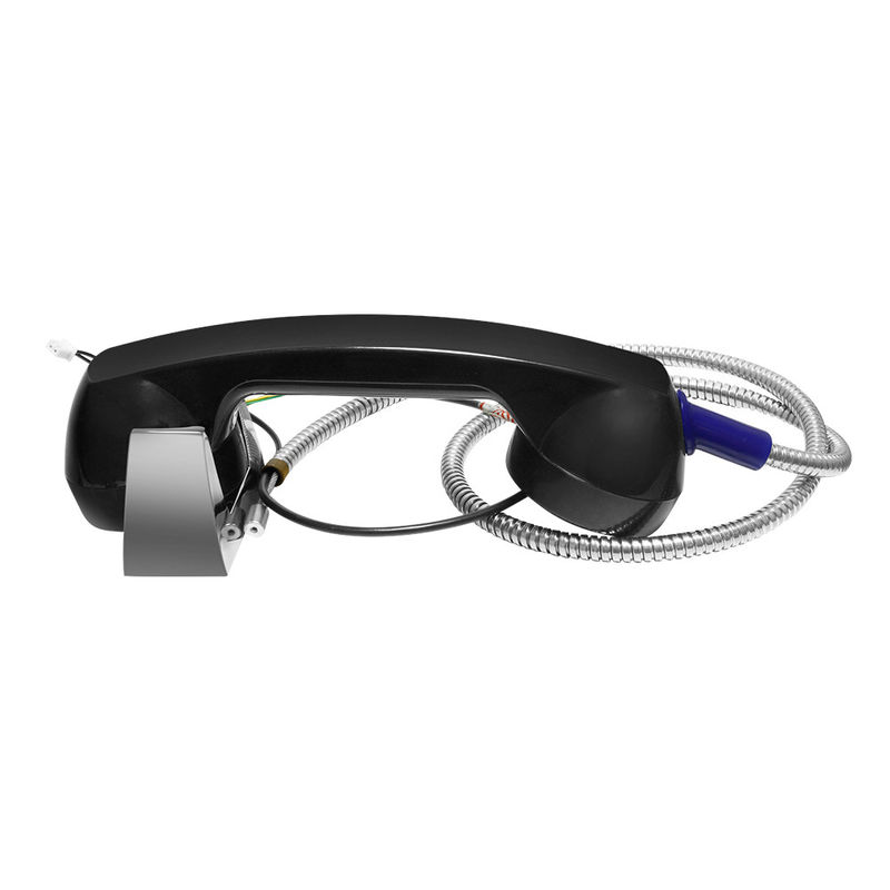 ABS Material Corded Phone Handset / Basic Telephone Handset With Armored Cord