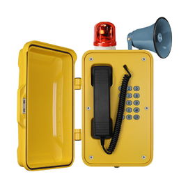 Điện thoại IP67 công nghiệp nặng với Broadcast Beacon Và Flashing Lamp