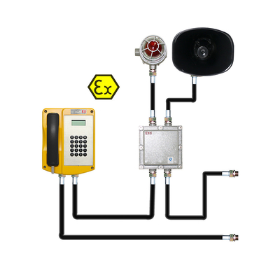 Điện thoại chống cháy nổ IP âm thanh và ánh sáng cho khu vực thăm dò dầu mỏ / ngành công nghiệp hóa chất