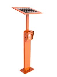 Hộp thoại SIP khẩn cấp bên đường 3G / 4G Thép cán nguội IP65 với bảng điều khiển năng lượng mặt trời
